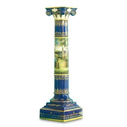 Timeless Elegance: Hand-Painted Porcelain Pedestal