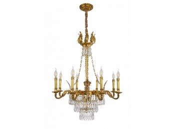 Regal Splendor: French Empire Style Crystal Chandelier