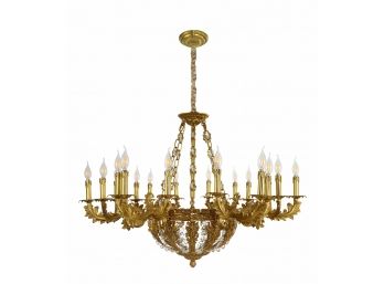 Rococo Style Brass Chandelier