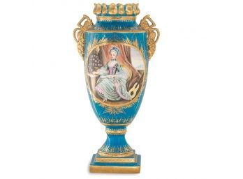 Society In Art: Exquisite Porcelain Vase With Hand-Painted Scene
