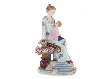 Mother And Child Porcelain Figurine
