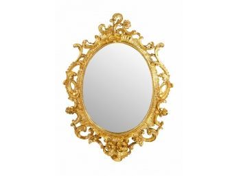 High-Quality Rococo Intricate Floral Bronze Mirror