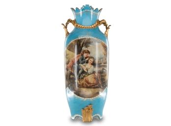 Rococo Style Vase With Hand-painted Motif