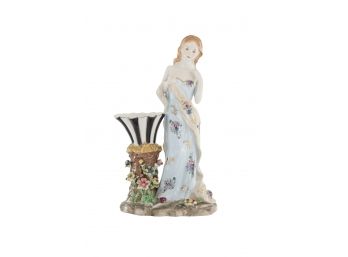 Hand Painted Porcelain Candle Holder