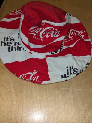 Coca Cola Bucket Hat Vintage 70s All Over Patchwork Cotton Cap Its The Real Thing