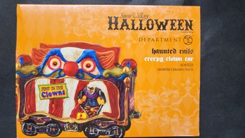 Department 56 - Haunted Rails Creepy Clown Car