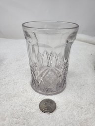 Vintage Set Of Six Cut Glass Water Tumblers