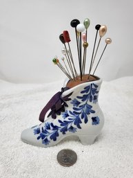 Vintage - Ceramic Boot Pin Cushion