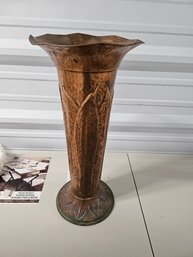 Antique Art Nouveau  Copper Umbrella Stand/Vase