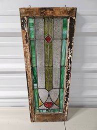 Small Antique Stained Glass Window