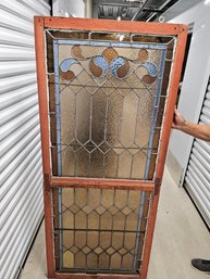 Antique Leaded Glass Window (1 Of 2)