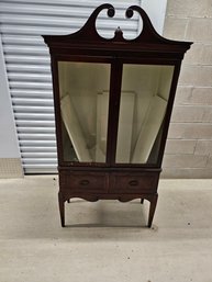 Antique Mahogany 3 Shelf China Hutch