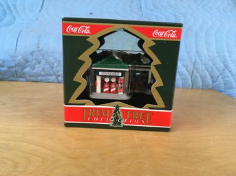 Coca-Cola Trim A Tree Historic Building Ornament- 1930's Service Station