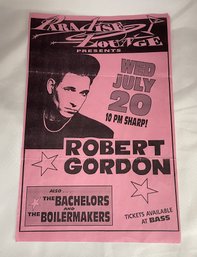 Robert Gordon Pink Paradise Lounge Performance Poster