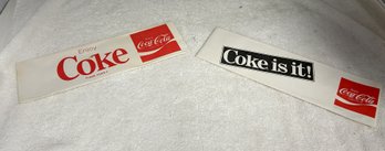 2 Vintage White 'Coke Is It!' Foldable Hats