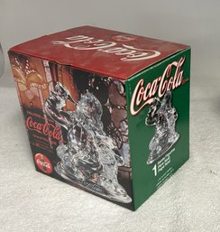 Coca Cola Crystal Santa Figurine