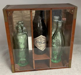 Antique Coca Cola Bottles With Coca Cola Case. Centennial Edition