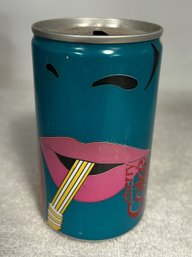 Vintage 1989 Coca Cola German Pop Art Cherry Coke Can - Pink Lips