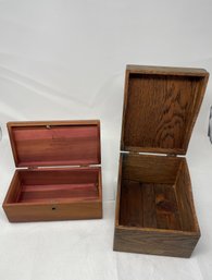 Two Small Wood Boxes - Lane & Unnamed