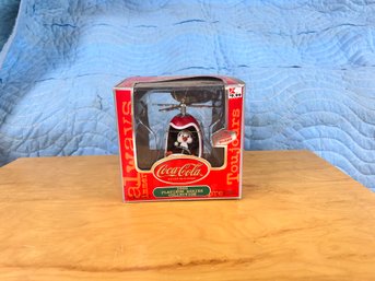 Coca Cola 2000 Platinum Series Collection Christmas Ornament - Penguin In Helicopter