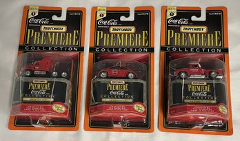 Matchbox Collectables Coca Cola Brand Premiere Collection  - Mack CH-600, VW Concept, & '56 Ford Pick Up