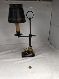 Black With Gold Trim Lamp WORKS - Tested
