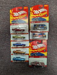 Lot Of 8 Hot Wheels Classics - 5 '69 Poniac Firebird, 2 Gmc Motorhome, And 1 Poniac Gto