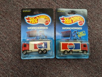 Lot Of 2 Hot Wheels Pepsi Workhorses