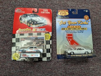 Lot Of Two Diecast Cars - Racing Champion Loy Allen And Route 66 1970 Dodge Super Bee