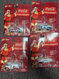 Lot Of 4 Coca Cola Christmas Cars (5)