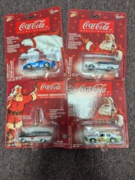 Lot F 4 Christmas Coca Cola Cars (1)