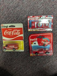 Lot Of 3 Random Coca Cola Vehicals