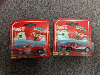 Lot Of 2 Coca Cola Die Cast Cars