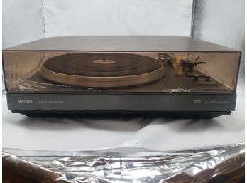 Vintage Phillips AF 877 Turntable W/dustcover