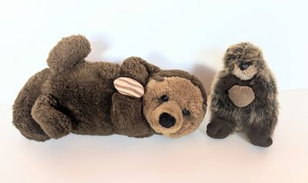 Stuffed Sea Otter Toys - 9 ' And 18' -  2 Otter Lot
