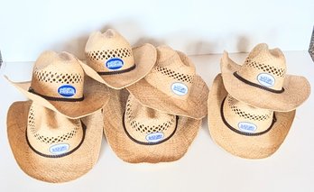 Cowboy / Cowgirl Woven Cane /  Wicker Hats, Group Of 7 - Adjustable
