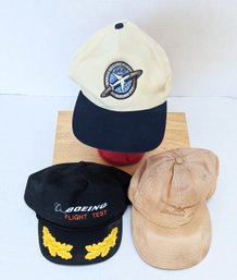 Vintage Boeing & Wilderness Air Ball Caps - Group Of 3