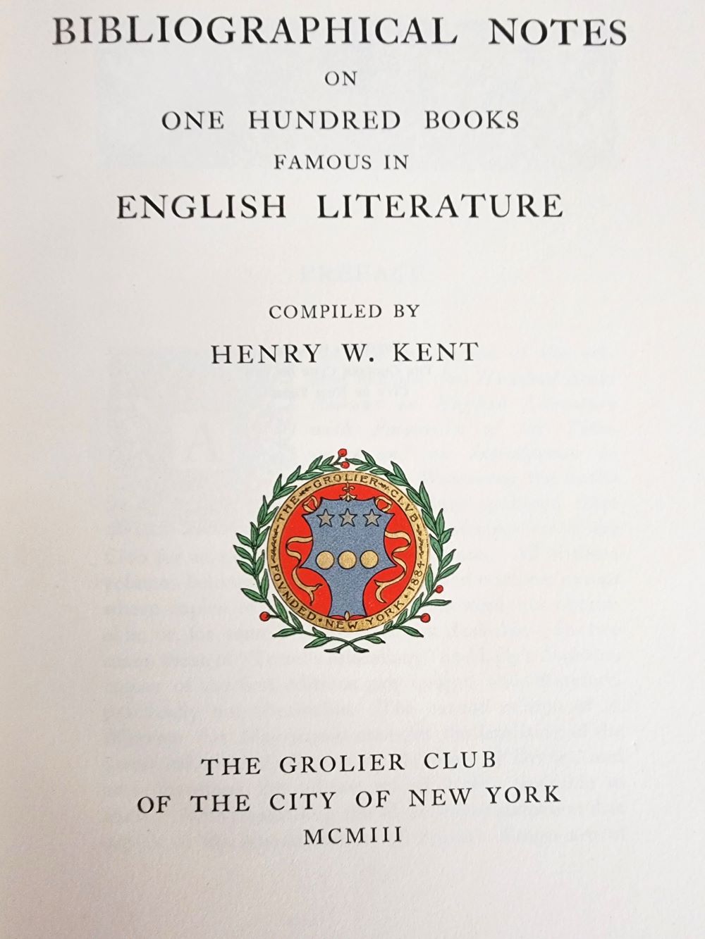 Reference Note Books Bibliographical Notes On One Hundred Books Famous In English Literature ...