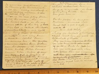 Single Sheet Annotated Speech By Benjamin Franklin Butler (November 5, 1818  January 11, 1893)