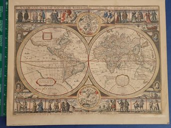 Hoffmann La Roche, 1950s Facsimile Reproductions Of Maps In Their Family Library 1670s Map.