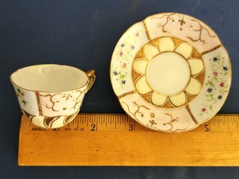 Miniature Egg Shell Delicate Cup And Saucer Excellent Find! A Collectors Piece!