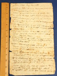 1770 To 1805 Hand Recording Of Births, Deaths, Marriages Of The Ward And Also Holbrook Family, Rare Item