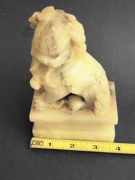 Carved Soapstone Foo Dog- 6 Inches Tall- Good Condition!