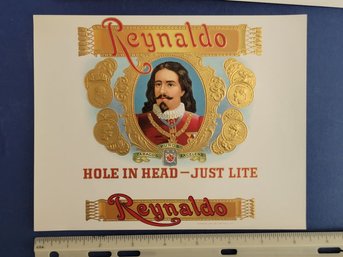 3 Inner Cigar Box Labels, Original. Reynaldo Hole In Head, Nefta, And Blank Nice!!