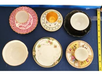 Mixed Lot Of Porcelain Cups And Saucers, Miniature Include Coalport, Dresden, Spode, Paragon Etc.