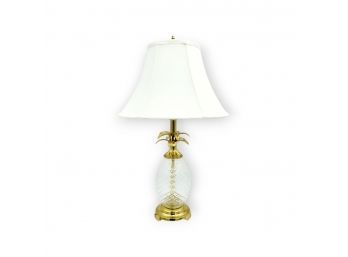 Lite Master Brass And Crystal Table Lamp