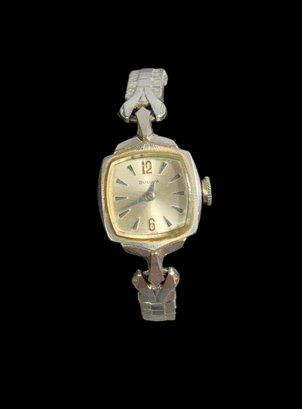 Vintage Womens Bulova Mechanical Watch 10K Rolled Gold Plate Bezel Running Condition