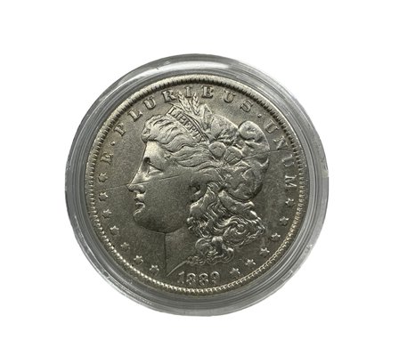 1889 Morgan Silver Dollar O Mint Mark In Plastic Case