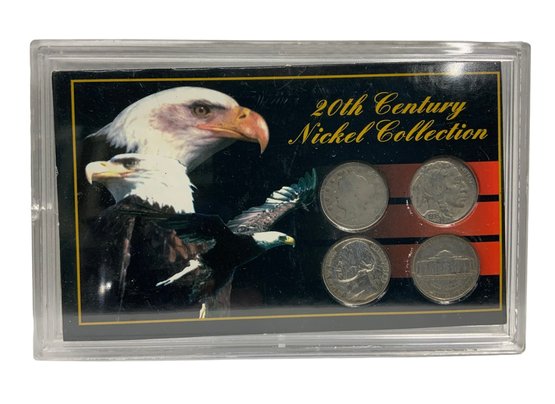 20th Century Nickel Collection SSCA V Nickel Circulated Buffalo Jefferson Cased