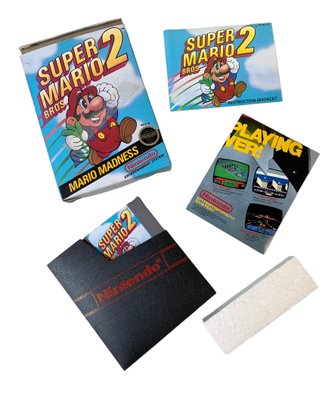 Rare 1988 Super Mario Bros 2 In Original Box With  Instruction  Booklet And Poster